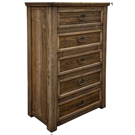 Rustic Chest with 5 Drawers